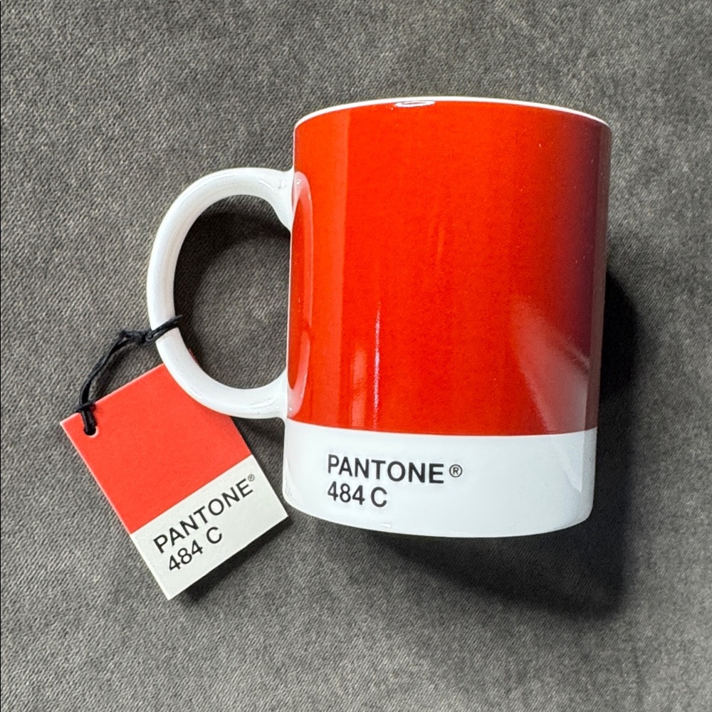 Pantone Ox Blood 484 C Coffee Mug Whitbread Wilkinson Fine China NEW with Tags